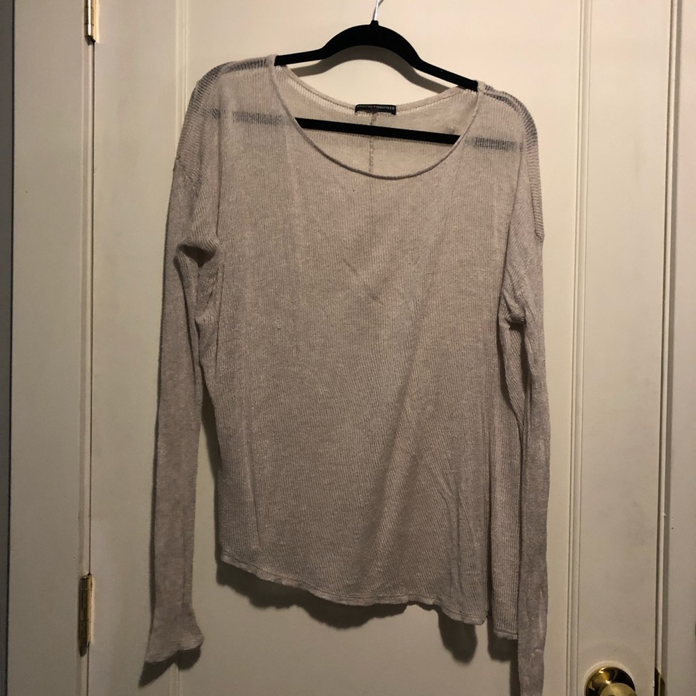 Brandy Melville Tan Light Knit Sweater